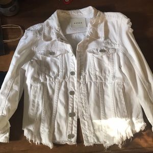 BLANK NYC white denim jacket